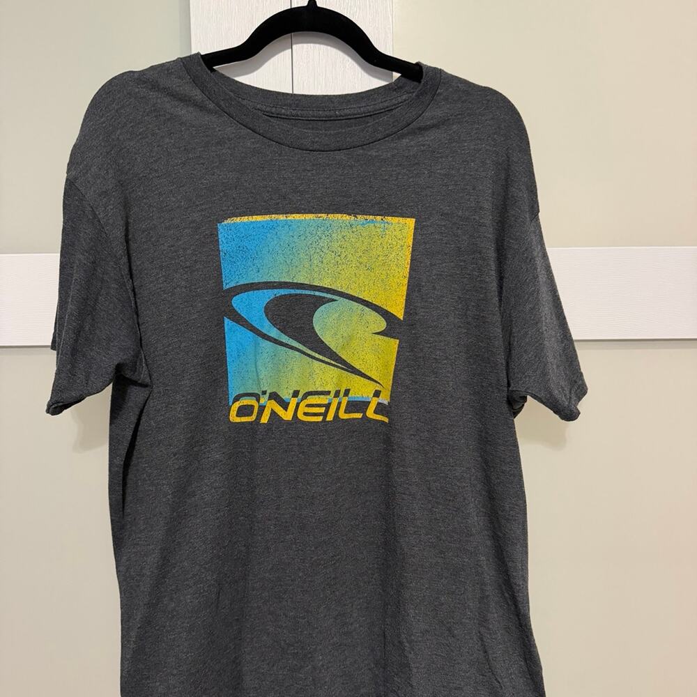 O’Neill Men’s Large Gray Graphic T Shirt Short Sleeve Surf Skate Logo Tee